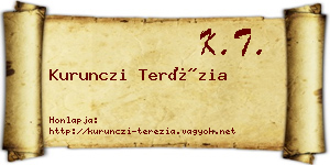 Kurunczi Terézia névjegykártya