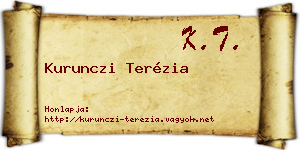 Kurunczi Terézia névjegykártya