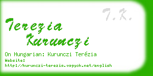 terezia kurunczi business card