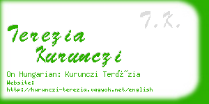 terezia kurunczi business card